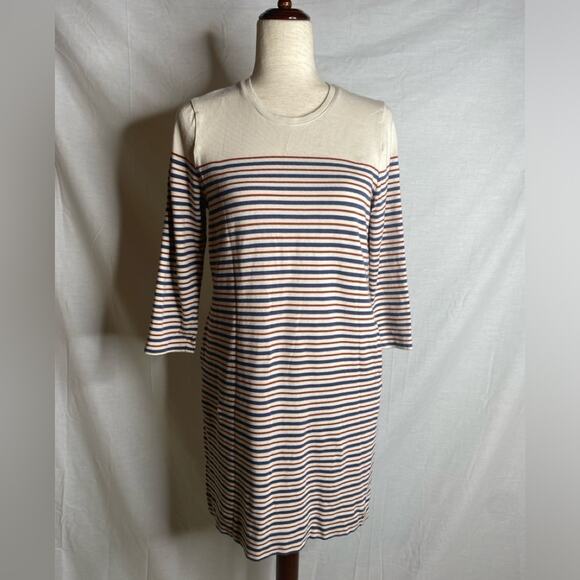 Marine Layer April Dress medium 3/4 long sleeve nautical patriotic knee‎ length - Picture 3 of 8